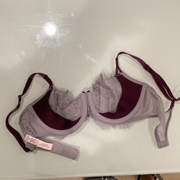 Victoria Secret dream angels purple push up unlined bra size 32D - Picture 3 of 5